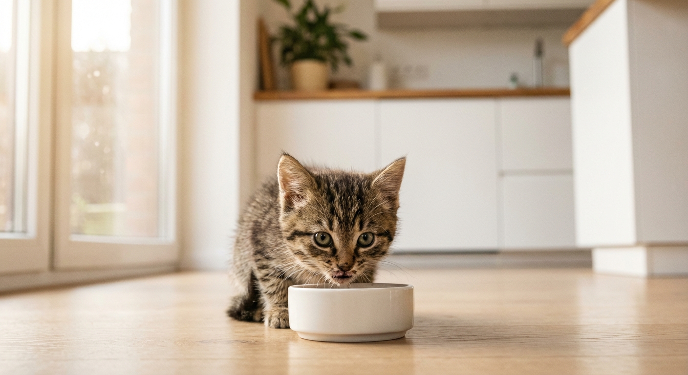 Hur ofta ska en kattunge äta? Matschema från 4 veckor till 1 år