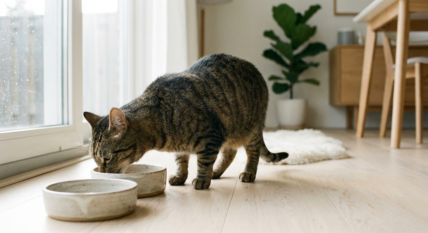 Byta foder till katt - steg för steg