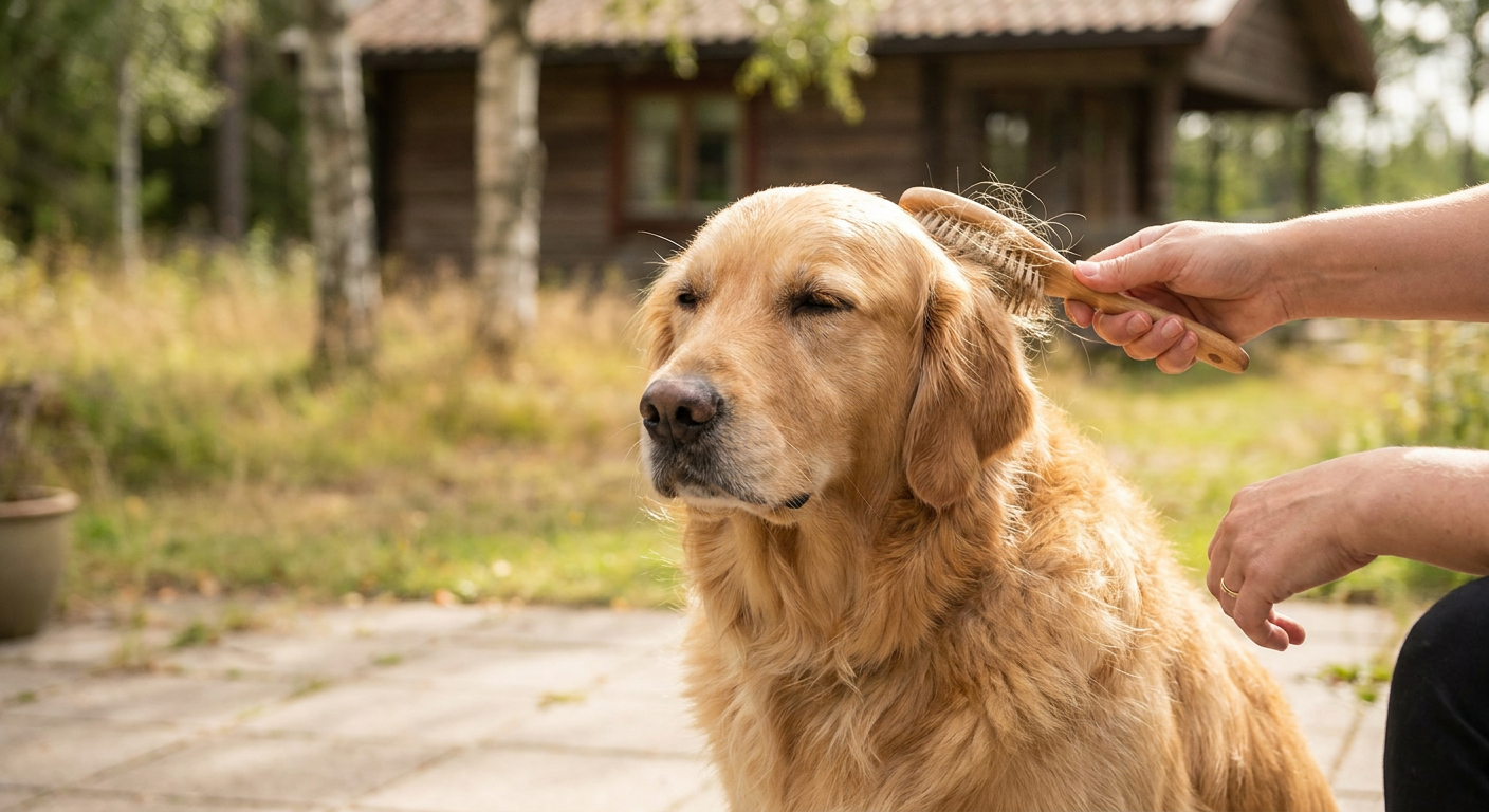 Hund tappar päls – pälsbyte och pälsvård