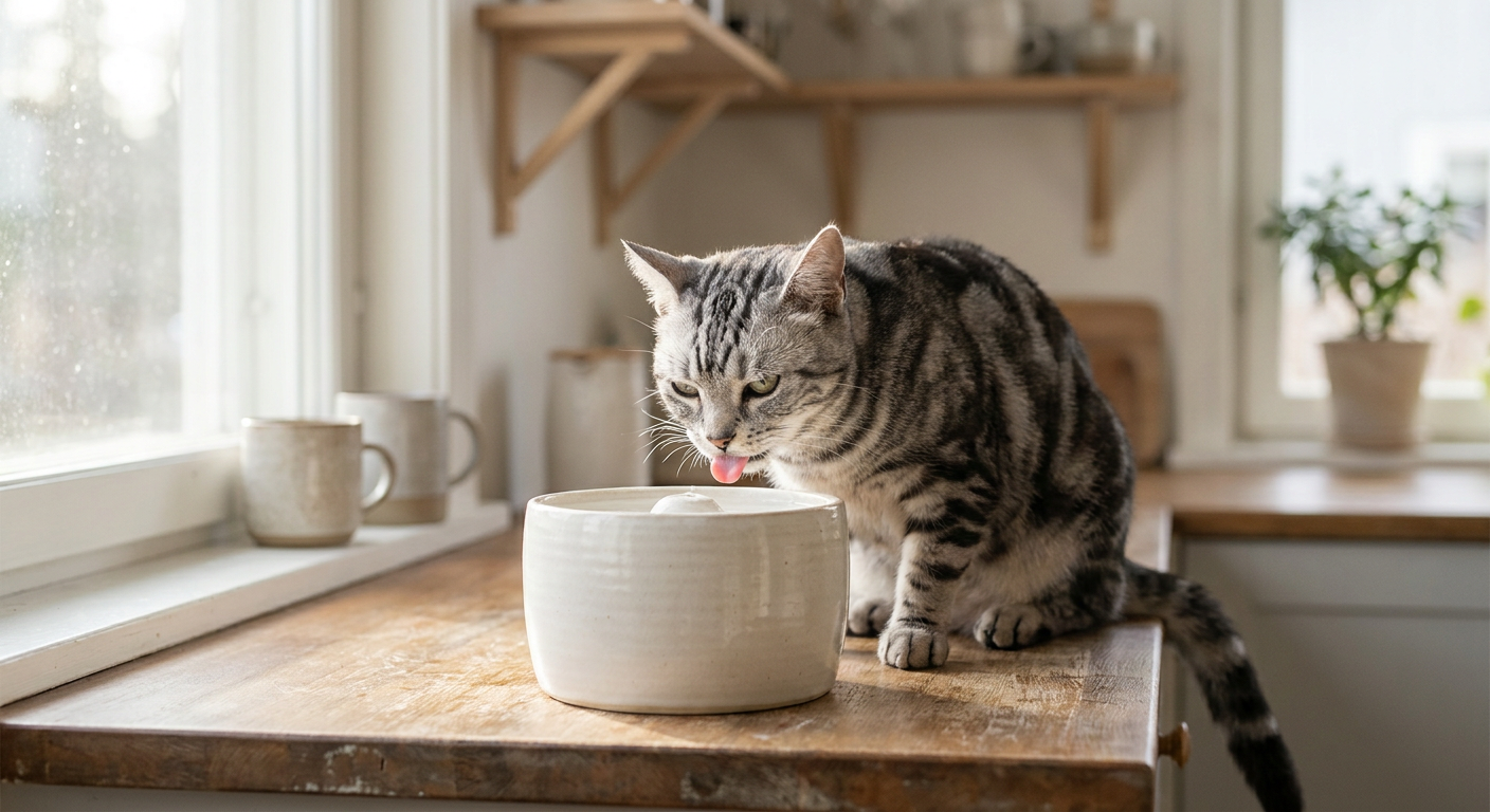 Katt vattenfontän – välj rätt och få katten att dricka mer