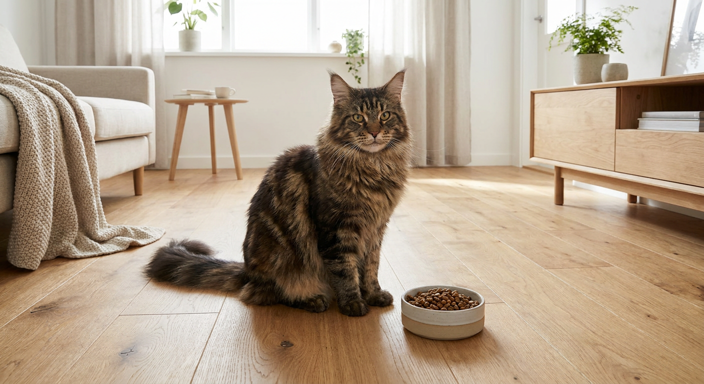 Maine coon – foder, pälsvård och aktiveringsbehov